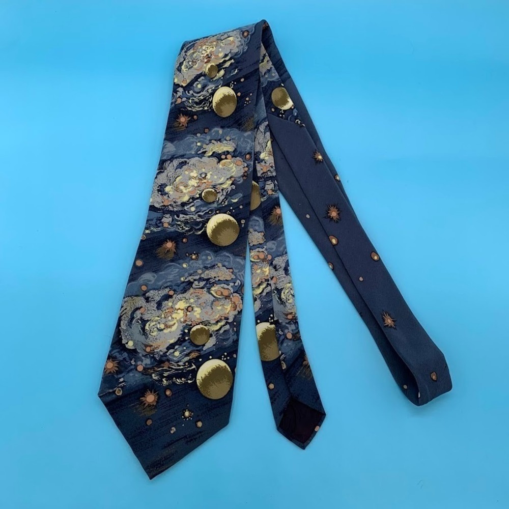 Common Threads by John Henry Cosmic Theme Men's Classic Silk Neck Tie